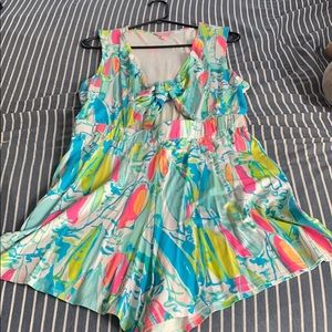 You gotta regatta tie front romper lilly Pulitzer
